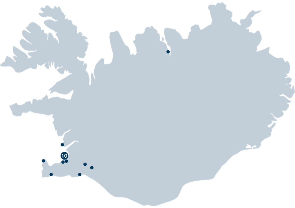 Kort af Íslandi